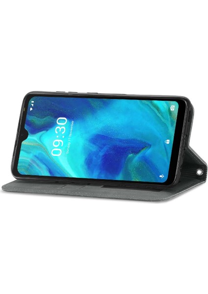Tecno Pop 5 Basit Iş Kordon Deri Çanta Fermuar Cüzdan Için Kılıf (Yurt Dışından)