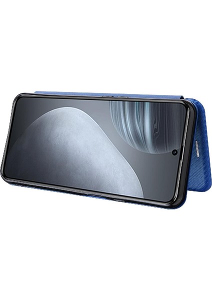 Cubot X50 Manyetik Karbon Fiber Deri Için Kılıf Folio Flip Case Tam (Yurt Dışından)