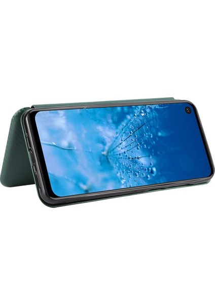 Motorola Moto P40 Güç Kartı Ekleme Deri Folio Flip Case Için Kılıf (Yurt Dışından)