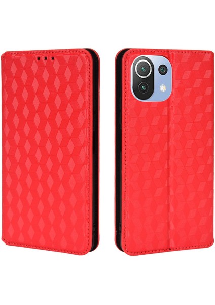 Xiaomi 11 Lite 5g Ne Pu Deri Kart Yuvaları Tutucu Manyetik 3D (Yurt Dışından)