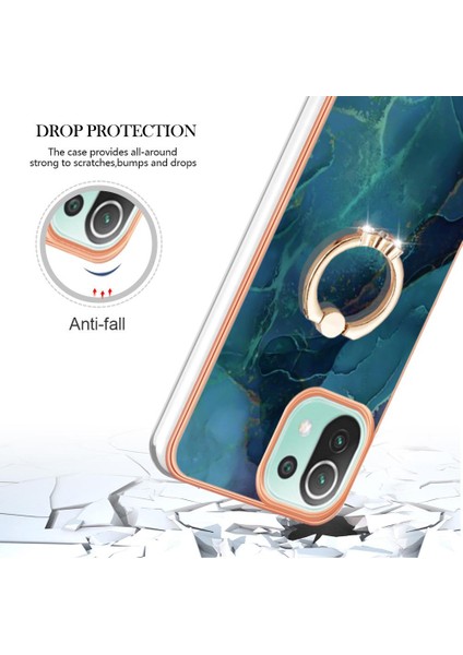 Xiaomi 11 Lite 5g Için Kılıf 360 &deg; Dönebilir Halka Mermer Darbeye Tpu (Yurt Dışından) fiyatları