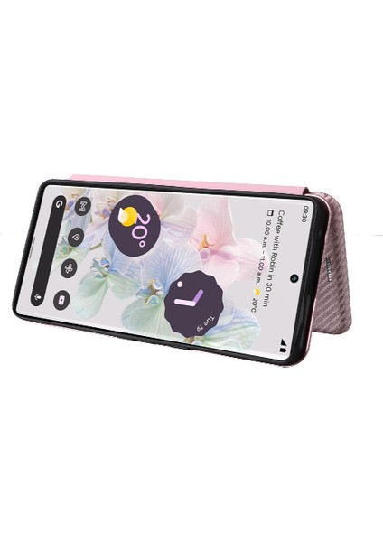 Kart Tutucu Kickstand Deri Folyo ile Google Pixel 7pro 5g Için Kılıf (Yurt Dışından)