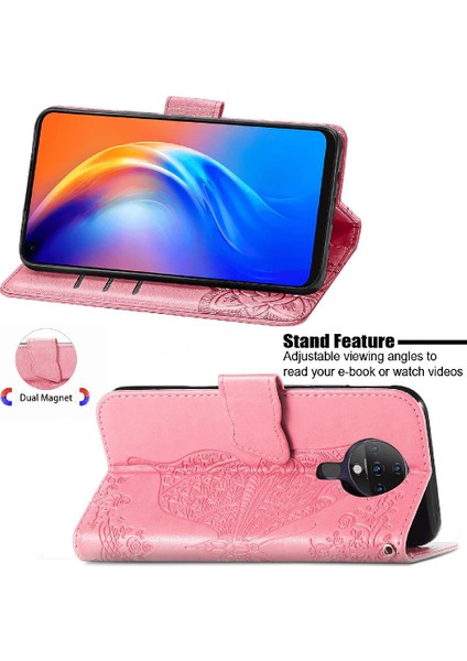 Tecno Spark 6 Kanat Çok Renkli Iş Kelebek Cüzdan Için Kılıf (Yurt Dışından)