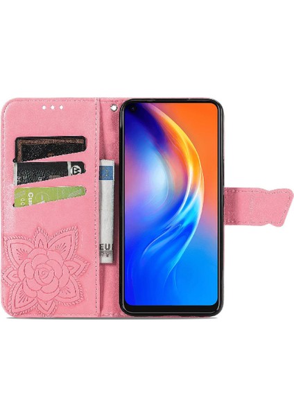 Tecno Spark 6 Kanat Çok Renkli Iş Kelebek Cüzdan Için Kılıf (Yurt Dışından)