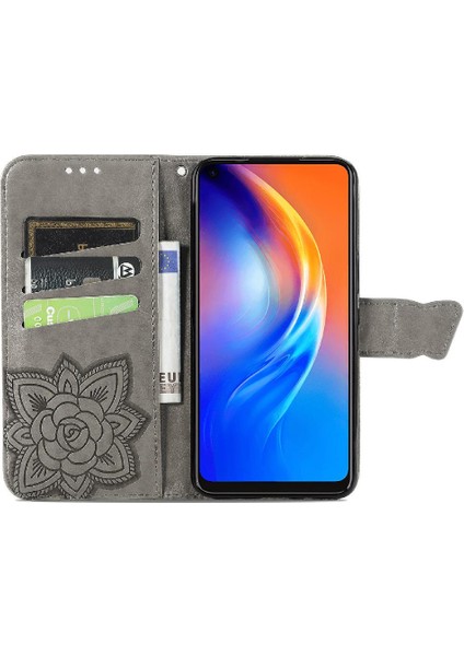 Tecno Spark 6 Kanat Çok Renkli Iş Kelebek Cüzdan Için Kılıf (Yurt Dışından)