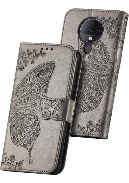 Tecno Spark 6 Kanat Çok Renkli Iş Kelebek Cüzdan Için Kılıf (Yurt Dışından)