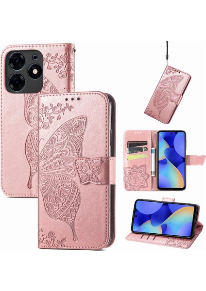 Tecno Spark 10 Pro Çok Renkli Iş Kelebek Cüzdan Kanat Için Kılıf (Yurt Dışından)
