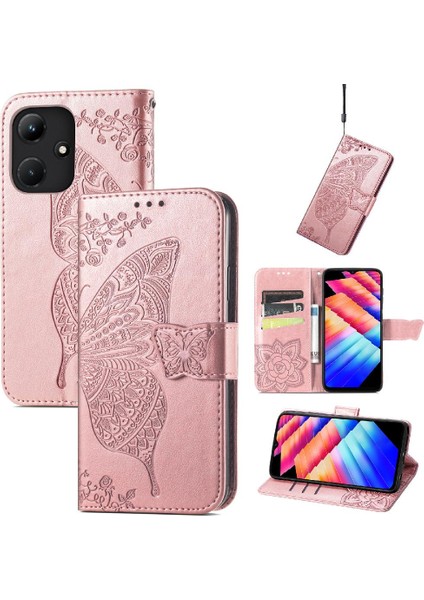 Tecno Sıcak 30I Iş Çok Renkli Kelebek Cüzdan Kanat Için Kılıf (Yurt Dışından)