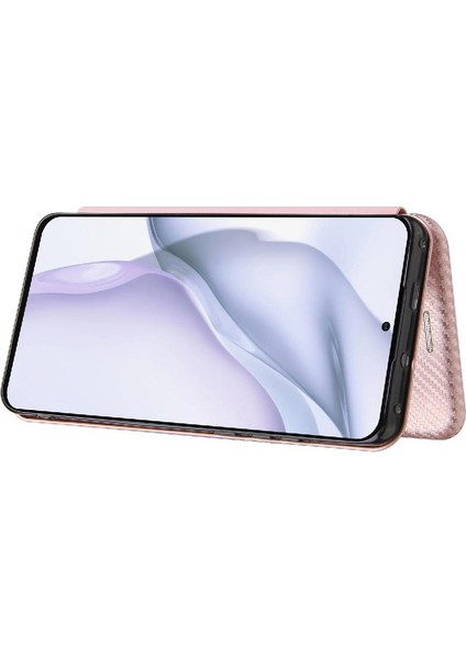 Kart Tutucu Kickstand Manyetik Karbon Fiber ile Huawei P50 Pro Için Kılıf (Yurt Dışından)