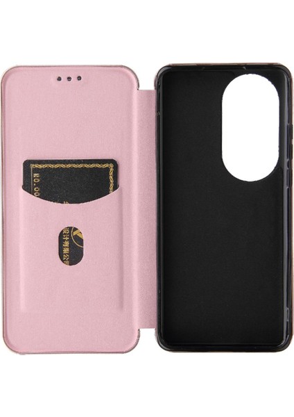 Kart Tutucu Kickstand Manyetik Karbon Fiber ile Huawei P50 Pro Için Kılıf (Yurt Dışından)