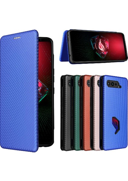 Kart Tutucu Kartı ile Asus Rog Telefon 5 Deri Folio Flip Case Için Kılıf (Yurt Dışından)