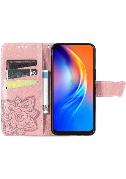 Tecno Spark 6 Kanat Çok Renkli Iş Kelebek Cüzdan Için Kılıf (Yurt Dışından)