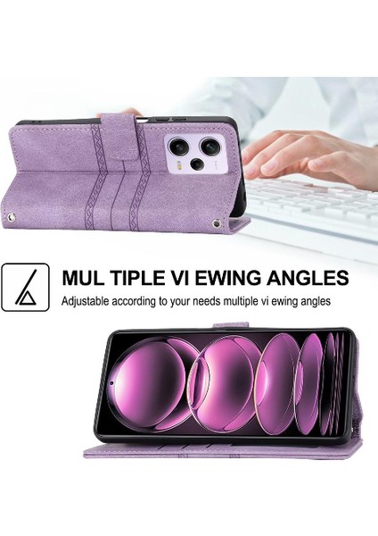 Xiaomi Redmi Not 12 Için Flip Case 5g Pu Deri Kickstand Cüzdan Kılıf (Yurt Dışından)
