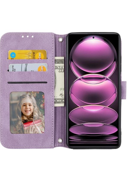 Xiaomi Redmi Not 12 Için Flip Case 5g Pu Deri Kickstand Cüzdan Kılıf (Yurt Dışından)