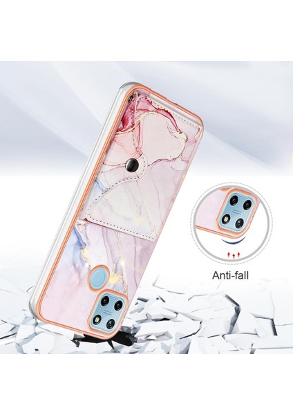 Realme C21Y Mermer Kart Yuvaları Için Kılıf Ince Cüzdan Yumuşak Tpu Tampon (Yurt Dışından) fiyatları