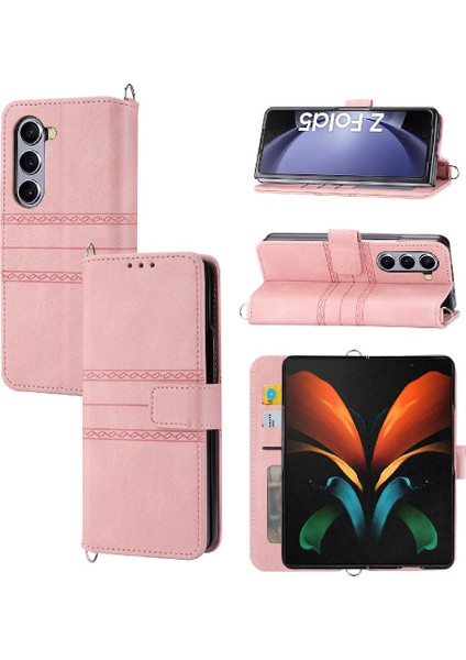 Samsung Galaxy Z Için Flip Case Magnetic 5 Manyetik Kapatma Cüzdan Kılıf Pu (Yurt Dışından)