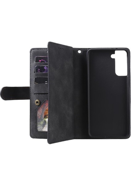 Samsung Galaxy S21 Kickstand Pu Deri Cüzdan 9 Kart Yuvaları Için Flip Case (Yurt Dışından) indirimleri