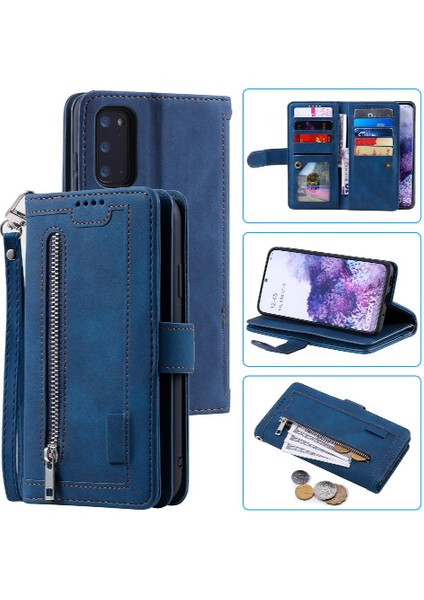 Samsung Galaxy S20 Artı 9 Kart Yuvaları Için Flip Case Pu Deri Cüzdan (Yurt Dışından)