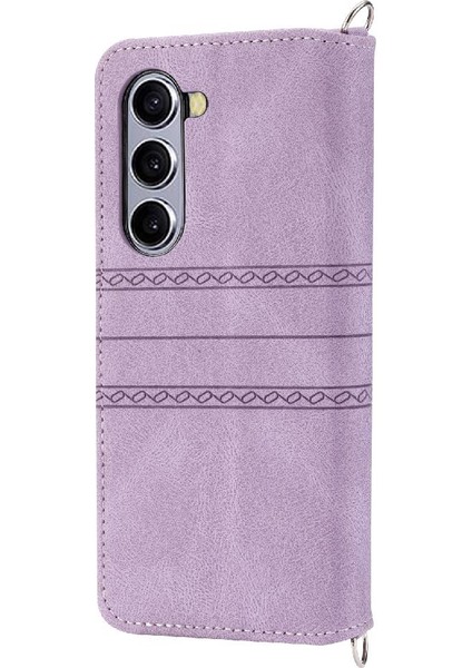 Samsung Galaxy Z Için Flip Case Magnetic 5 Manyetik Kapatma Cüzdan Kılıf Pu (Yurt Dışından)