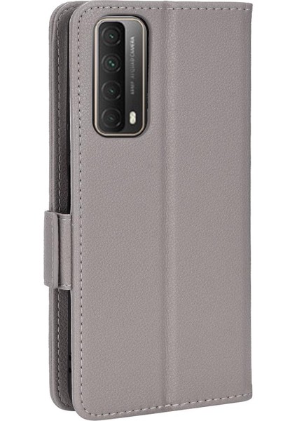 Huawei P Akıllı 2021 Pu Deri Yan Toka Cüzdan Manyetik Kart (Yurt Dışından)