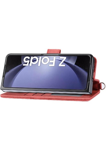 Samsung Galaxy Z Için Flip Case Magnetic 5 Manyetik Kapatma Cüzdan Kılıf Pu (Yurt Dışından)