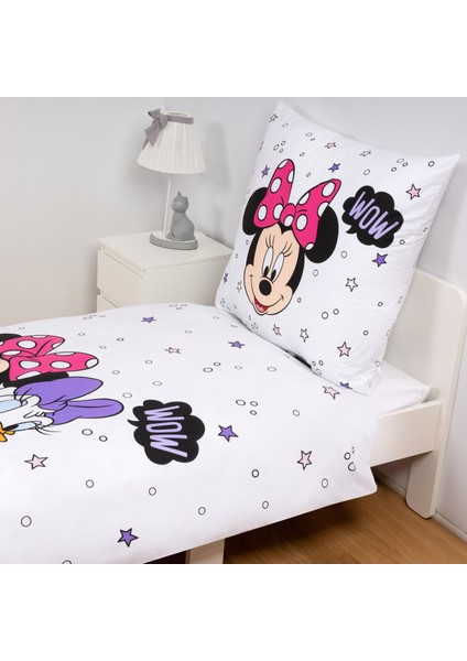 Lisanslı Disney Minnie&daisy Pamuk Tek Kişilik Çift Taraflı Nevresim Seti