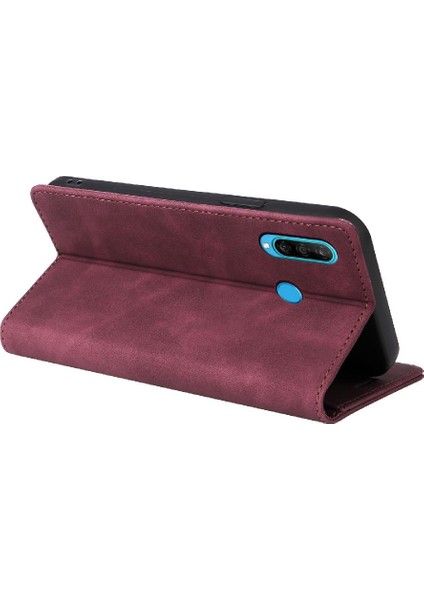 Huawei P30 Lite Deri Kılıf Için Flip Case Basit Iş Darbeye Dayanıklı (Yurt Dışından)