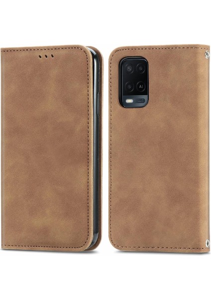 Oppo A54 4g Için Basit Iş Fermuar Deri Kılıf Cüzdan Kordon (Yurt Dışından) indirimleri