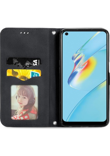 Oppo A54 4g Için Basit Iş Fermuar Deri Kılıf Cüzdan Kordon (Yurt Dışından) indirimleri