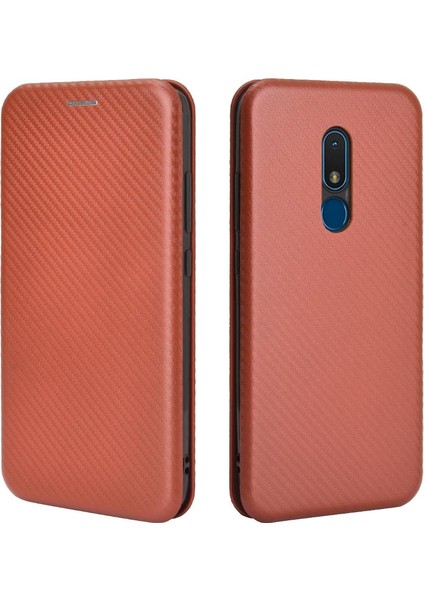 Kart Tutucu Kickstand Deri Folio Flip Case ile Nokia C3 Için Kılıf (Yurt Dışından)