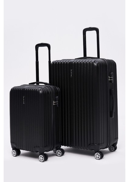 3'lü Valiz Seti Elatae Valiz Büyük - Kabin Boy ve Makyaj Siyah 1020 fırsatları