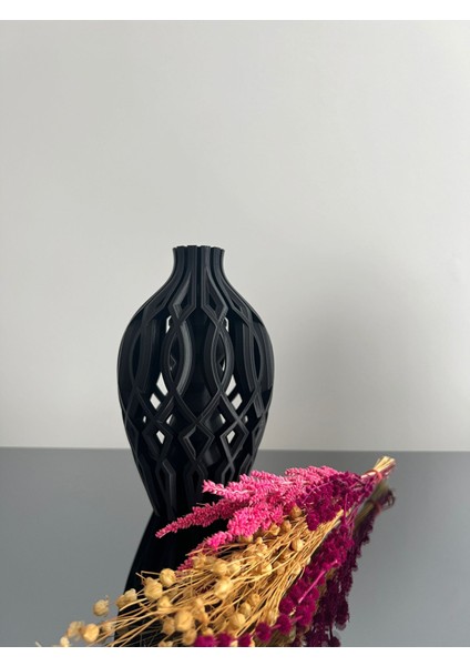 Vazo Dekoratif Vintage Modern Vazo Papusita Özel Tasarım Vazo 21 cm x 12 cm - Lace Vase