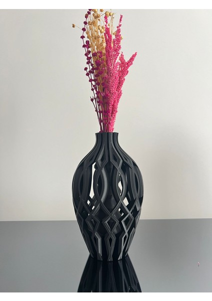 Vazo Dekoratif Vintage Modern Vazo Papusita Özel Tasarım Vazo 21 cm x 12 cm - Lace Vase