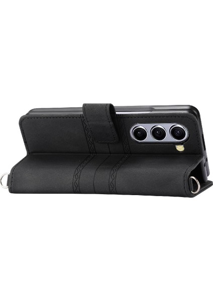 Samsung Galaxy Z Için Flip Case Magnetic 5 Manyetik Kapatma Cüzdan Kılıf Pu (Yurt Dışından)