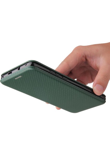 Kart Tutucu Kickstand Manyetik Karbon Fiber ile Huawei P50 Pro Için Kılıf (Yurt Dışından)