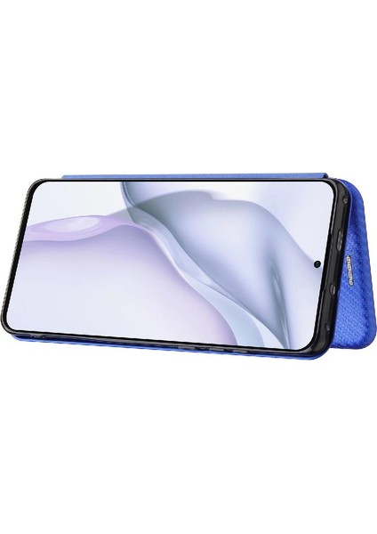 Kart Tutucu Kickstand Manyetik Karbon Fiber ile Huawei P50 Pro Için Kılıf (Yurt Dışından)