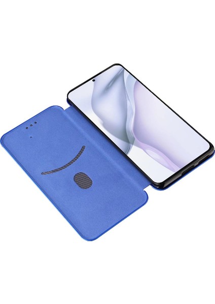 Kart Tutucu Kickstand Manyetik Karbon Fiber ile Huawei P50 Pro Için Kılıf (Yurt Dışından)