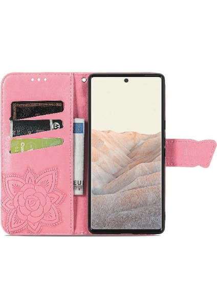 Google Pixel 6 Pro Cüzdan Kanat Iş Çok Renkli Kelebek Için Kılıf (Yurt Dışından)