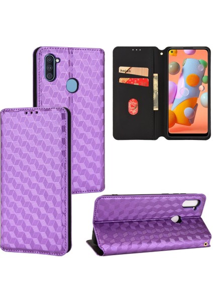 Samsung Galaxy A11 Pu Deri 3D Desen Cüzdan Kart Yuvaları Için Kılıf (Yurt Dışından)