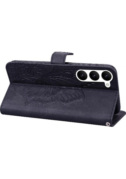 Samsung Galaxy S22 Artı Elmas ile Büyük Kelebek Flip Case (Yurt Dışından)