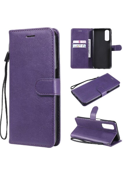 Kart Yuvası Iş Cüzdanı ile Realme 7 Klasik Düz Renk Için Flip Case (Yurt Dışından)