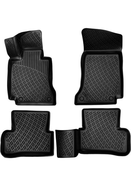 Mercedes-Benz C Serisi 2014-2021 W205 3D Araca Özel Havuzlu Paspas Bmy