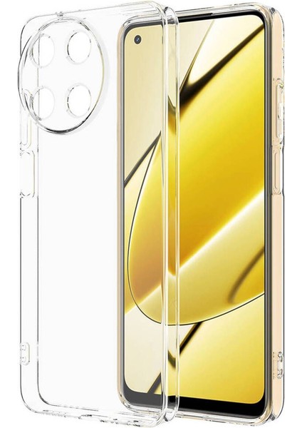 Realme 11 4g Kılıf Kamera Korumalı Şeffaf Ultra Ince Esnek Renksiz Silikon Kapak