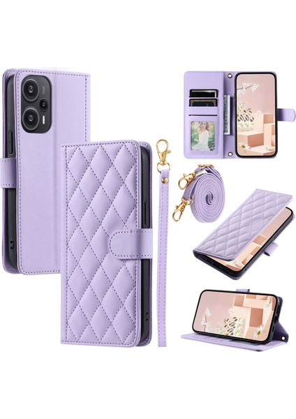 Xiaomi Poco F5 5g Kılıf Için Cüzdan Kapaklı Çapraz Askılı Boyun Askısı Tasarımı (Yurt Dışından) fırsatları