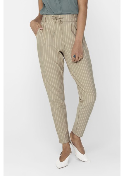 Çizgili Normal Bel Regular Fit Pantolon Kadın Pantolon 15176615 fiyatları