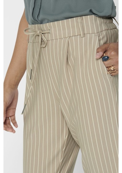 Çizgili Normal Bel Regular Fit Pantolon Kadın Pantolon 15176615 modelleri