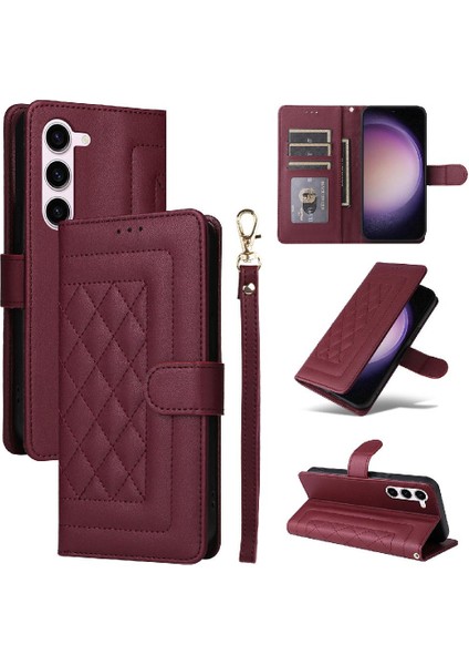 Samsung Galaxy S23 Cüzdan Basit Iş Deri Kılıf Flip Case Için Flip Case (Yurt Dışından)