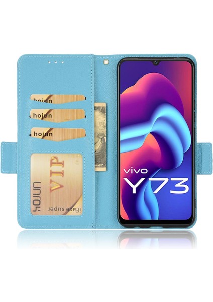 Vivo V21E 4g Için KILIF/Y73 2021 Yan Toka Kart Yuvaları Tutucu Cüzdan Pu (Yurt Dışından) fırsatları