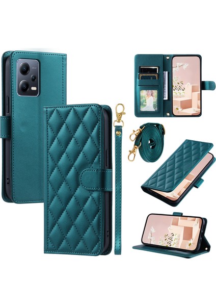 Xiaomi Poco X5 5g Kılıf Için Cüzdan Kapaklı Çapraz Askılı Boyun Askısı Tasarımı (Yurt Dışından)