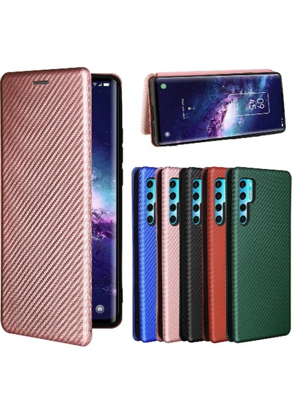 Tcl 20 Pro 5g Kart Ekleme Deri Için Kılıf Folio Flip Case Manyetik (Yurt Dışından)